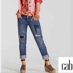 Cabi Reconstructed Patchwork Boyfriend Jean Size 10 EUC